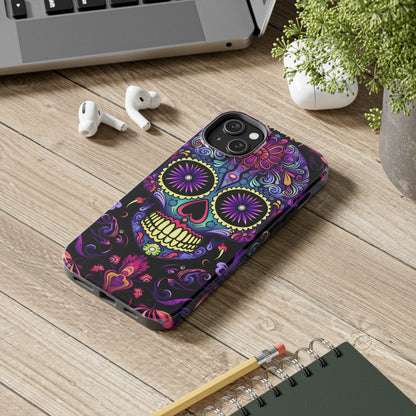 Sugar Skull iPhone Case | Dia de los Muertos Tough Case for iPhone 11, 12, 13