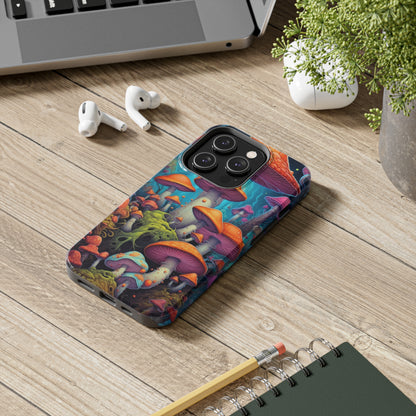 Trippy Magic Mushroom Tough iPhone Case | Embrace the Psychedelic Enchantment