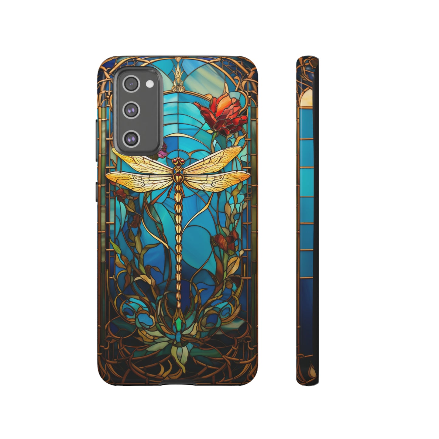 Vintage Art Nouveau Stained Glass Dragonfly Phone Case