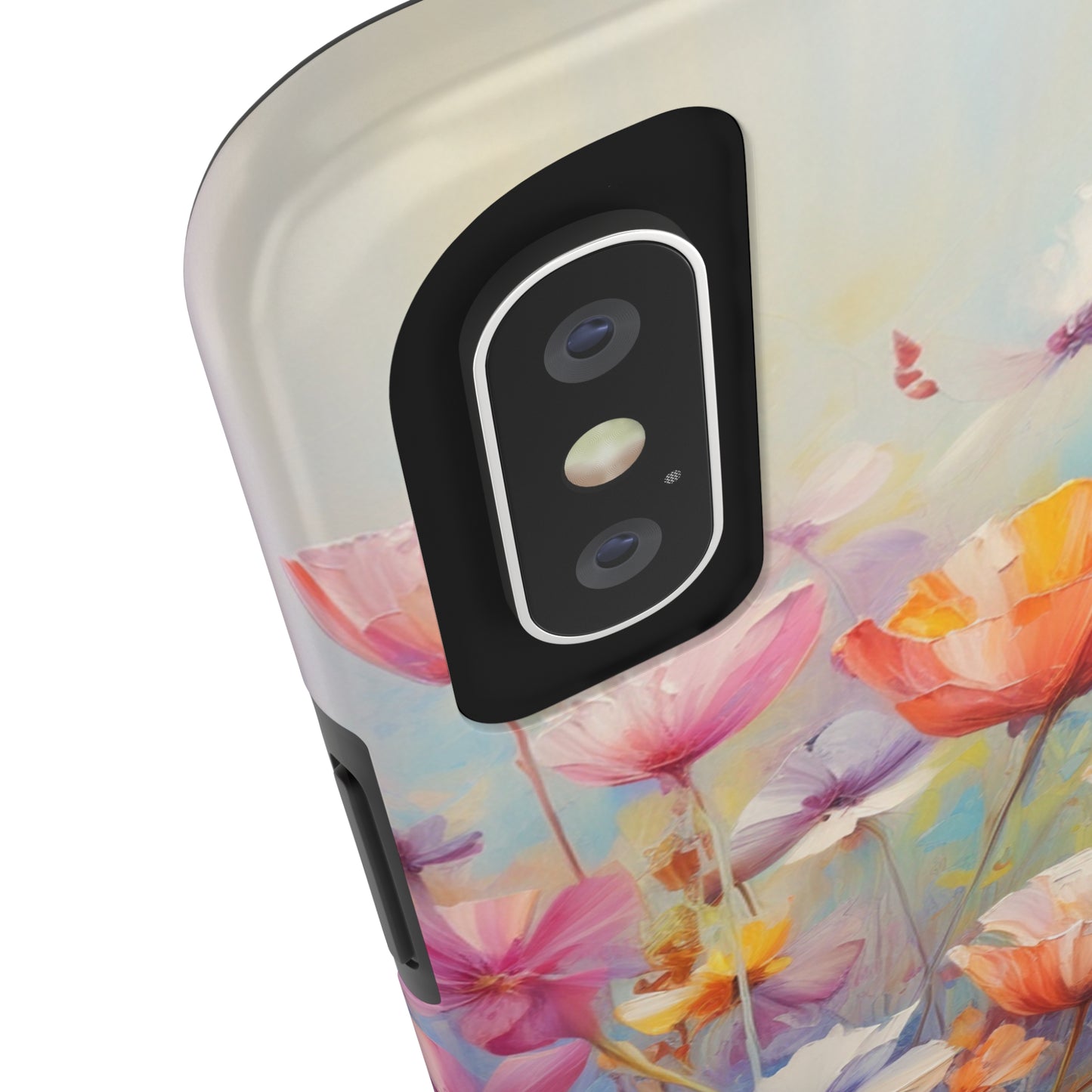 Poppy Flower Oil Painting Tough iPhone Case | Retro Groovy Phone Cover