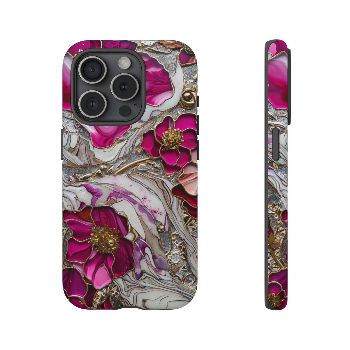 Stained Glass Magenta Floral Paisley Explosion Phone Case