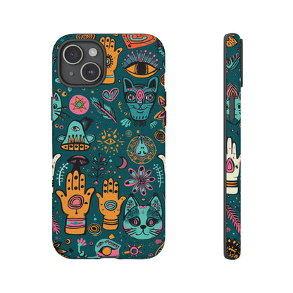 Kabbalistic Kitty Talisman Collage Phone Case