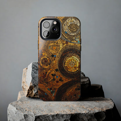 Golden Spiral Tile iPhone Case | Add Glamour and Elegance to Your Device