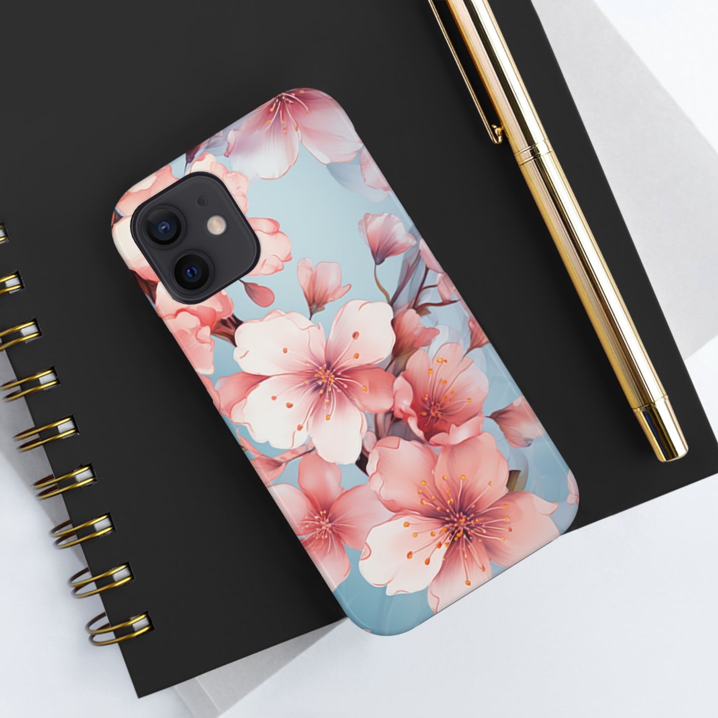 Pretty in Pink Flowers Tough iPhone Case | Floral Phone Cover