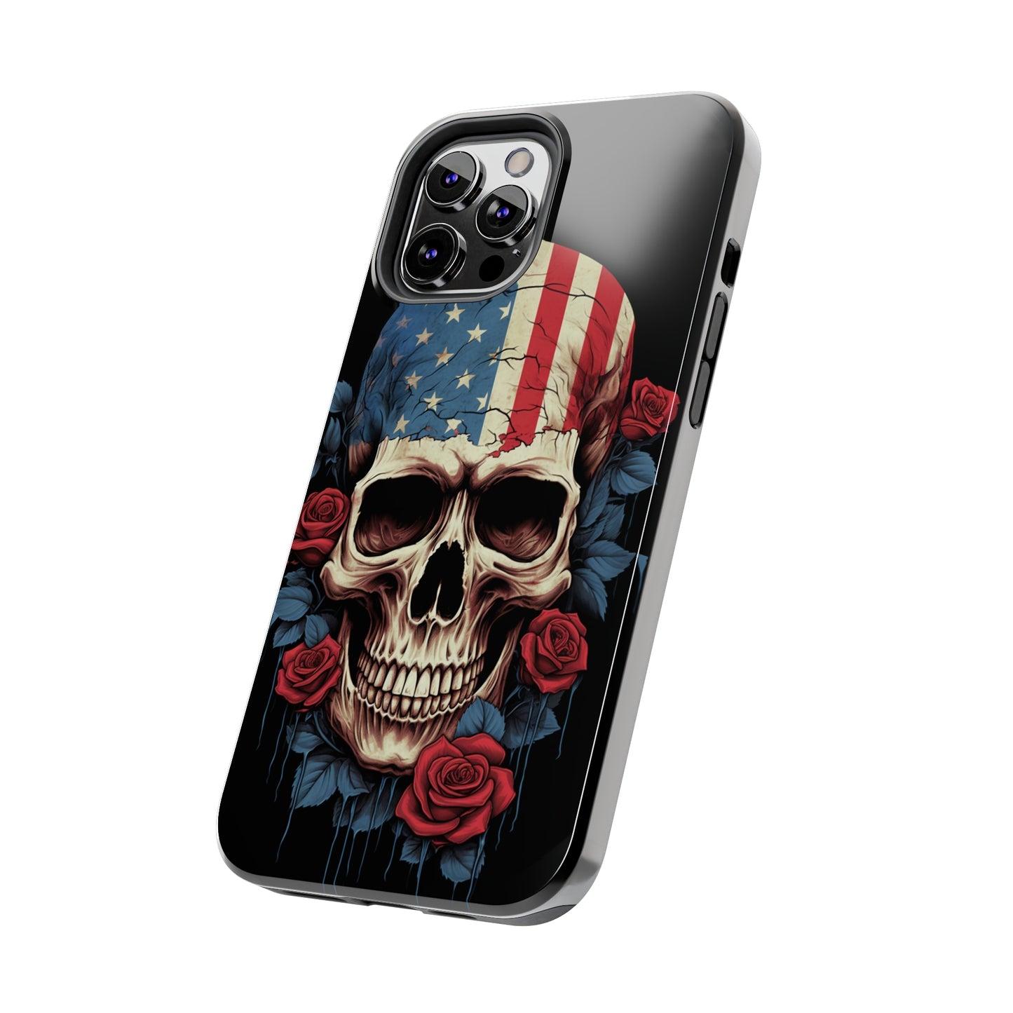 American Pride with an Edgy Spin: Skull USA Flag iPhone Case – Modern Protection Meets Patriotic Design