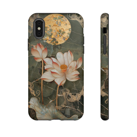 Lotus Floral Full Moon Phone Case