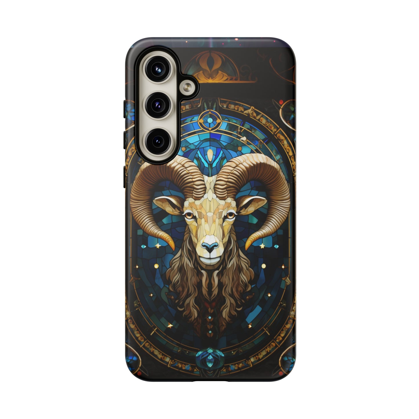 Aries Astrology Stained Glass Design Phone Case