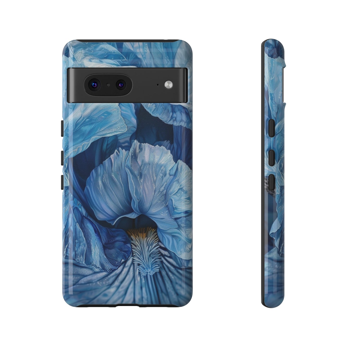 Floral Blue Iris Oil Painting Flower Phone Case