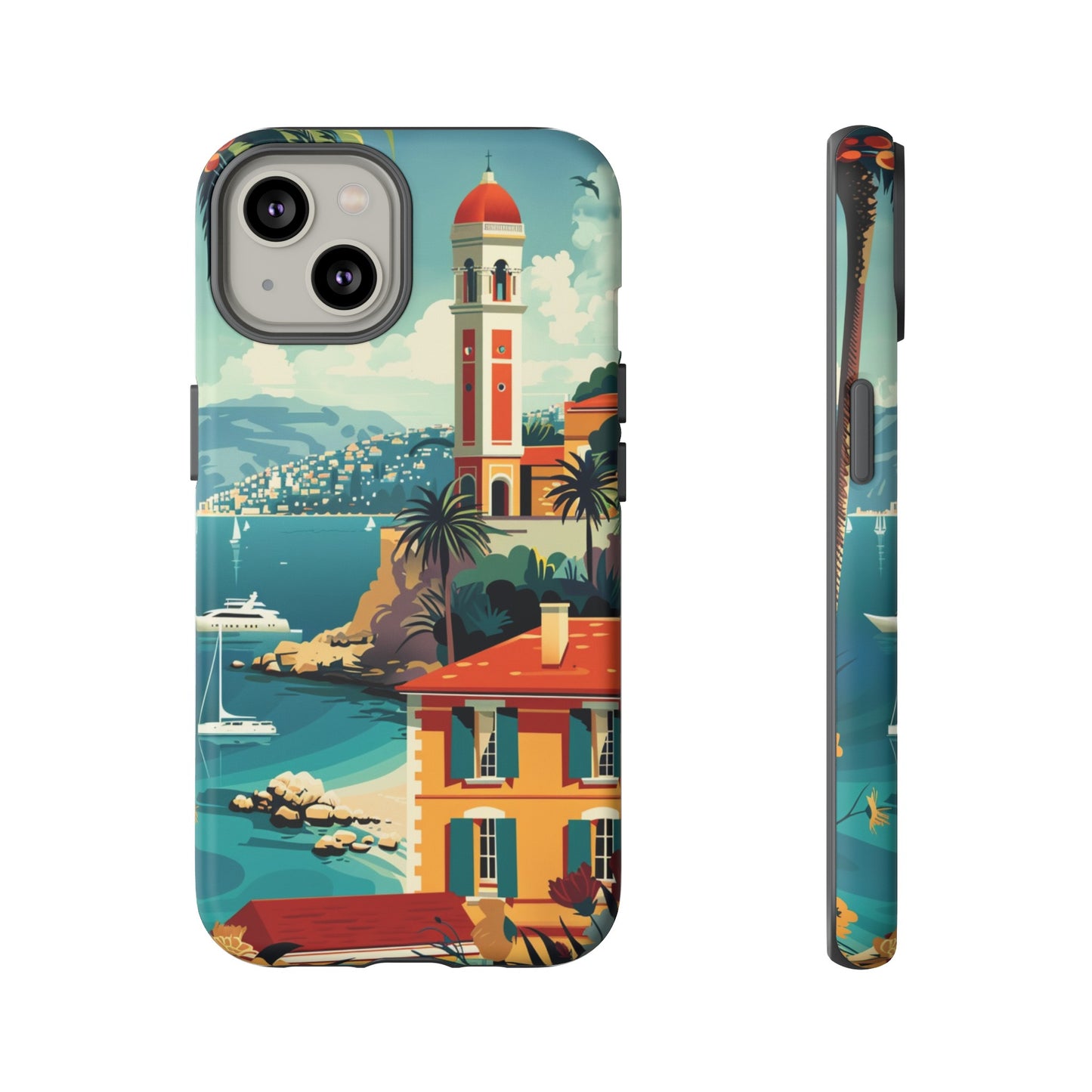 Midcentury French Riviera Landscape Painting Phone Case