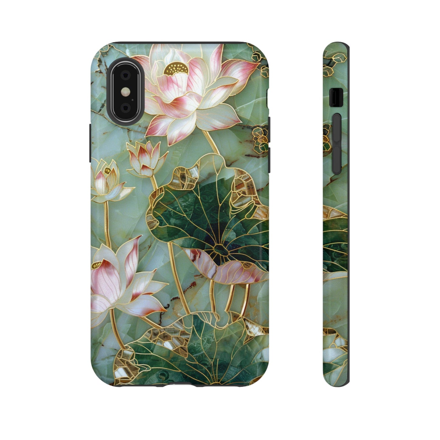 Elegant Floral Phone Case - Tough Cases with Lotus Design