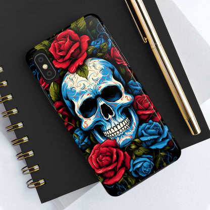 Skull and Roses iPhone Case | Edgy Elegance and Timeless Beauty