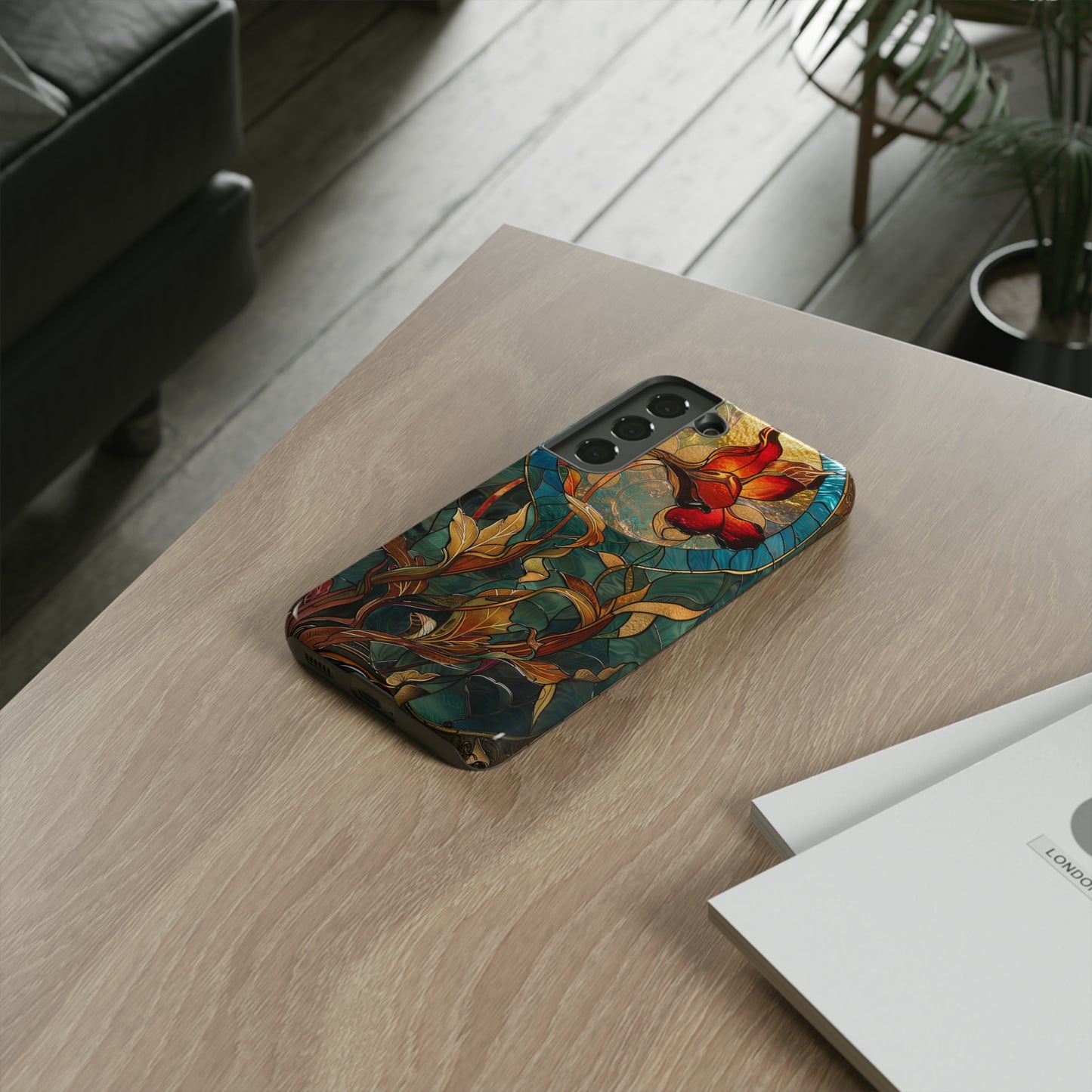 Art Nouveau Floral Full Moon Phone Case