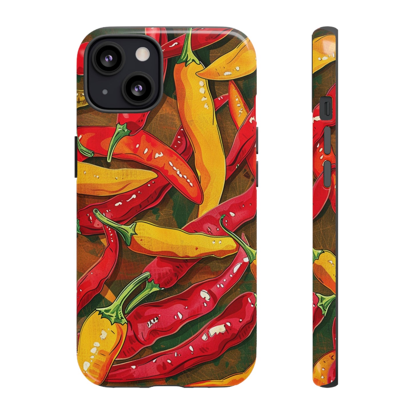 Yellow and Red Chili Peppers Phone Case