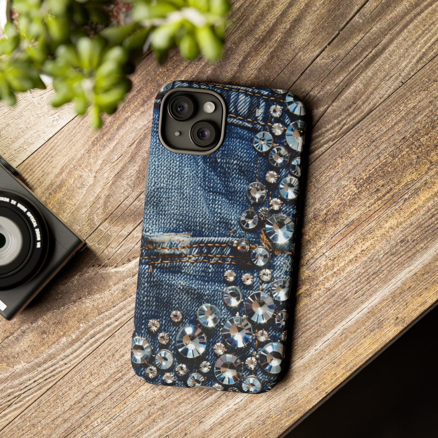 Blue Jean Queen Rhinestone Bling Phone Case