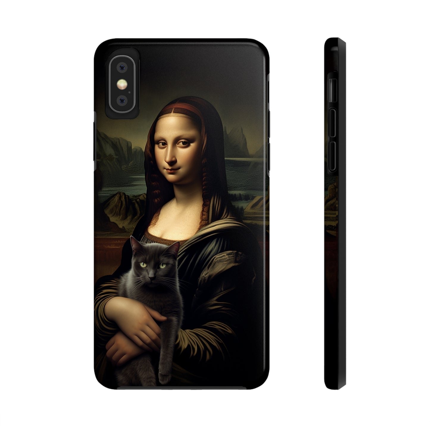 Mona Lisa with Cat iPhone Case | Art Phone Cases