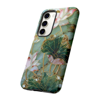 Elegant Floral Phone Case - Tough Cases with Lotus Design