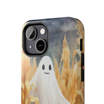 Ghost of Halloween Fall Pumpkins iPhone Case | Embrace the Spooky Autumn Vibes