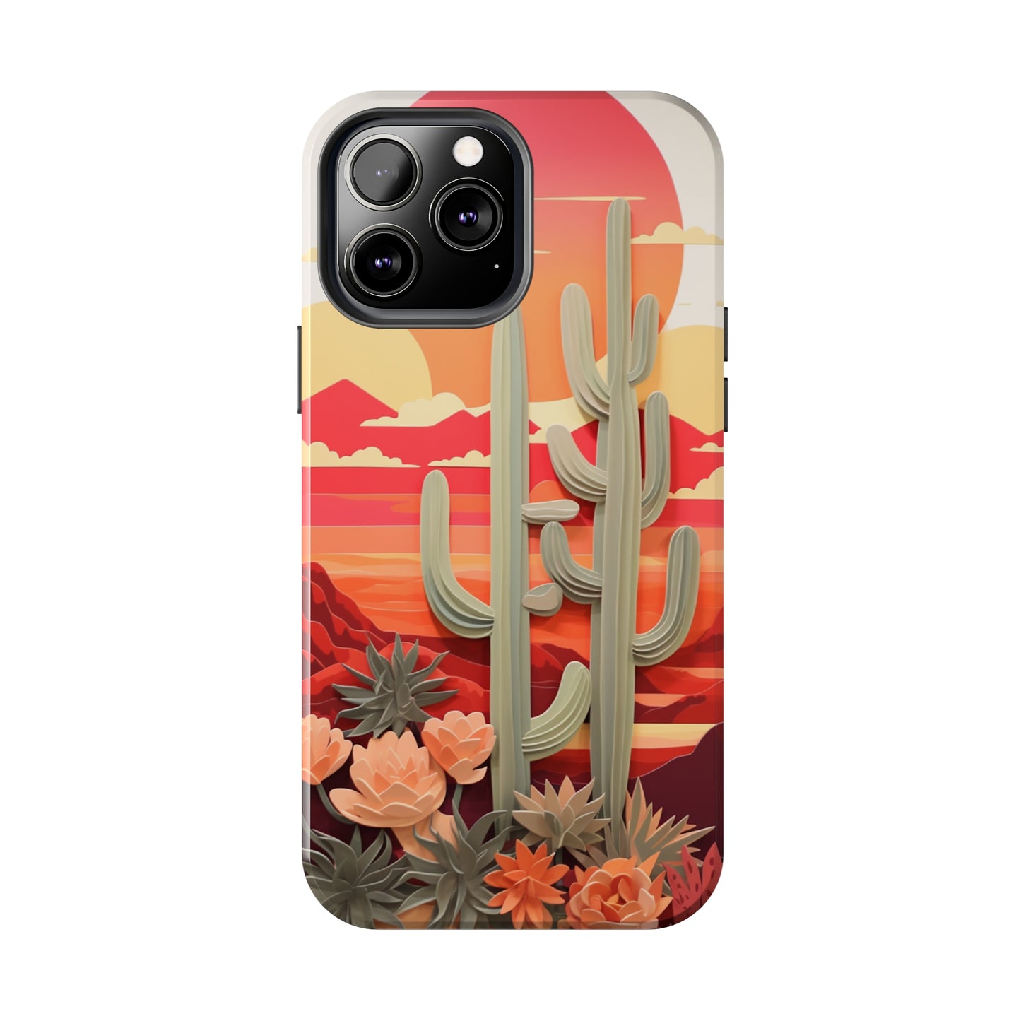 Cactus Desert Sunset iPhone Case