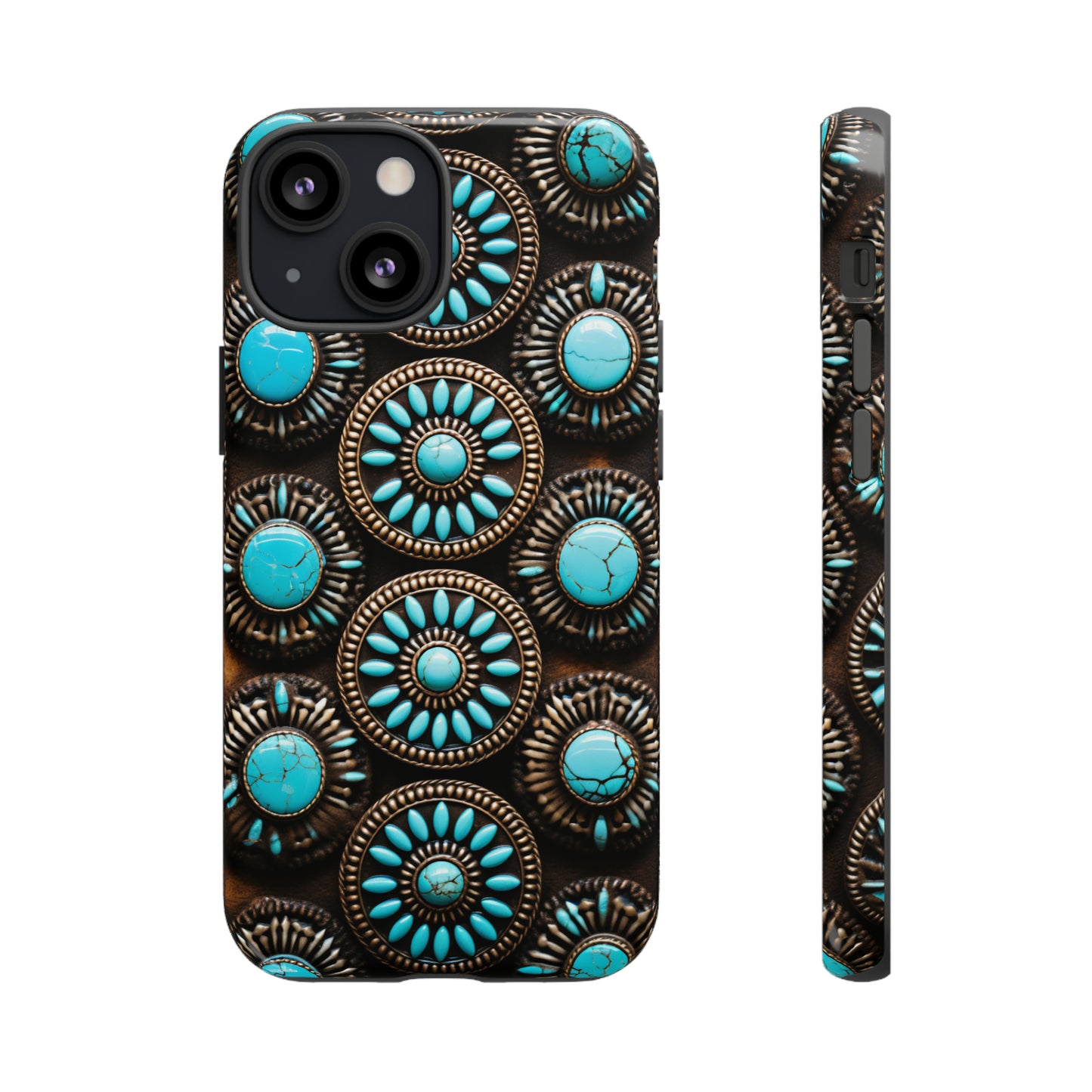 Vintage Navajo Native American Turquoise Concho Phone Case