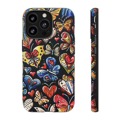 Butterfly Magic Hearts Phone Case