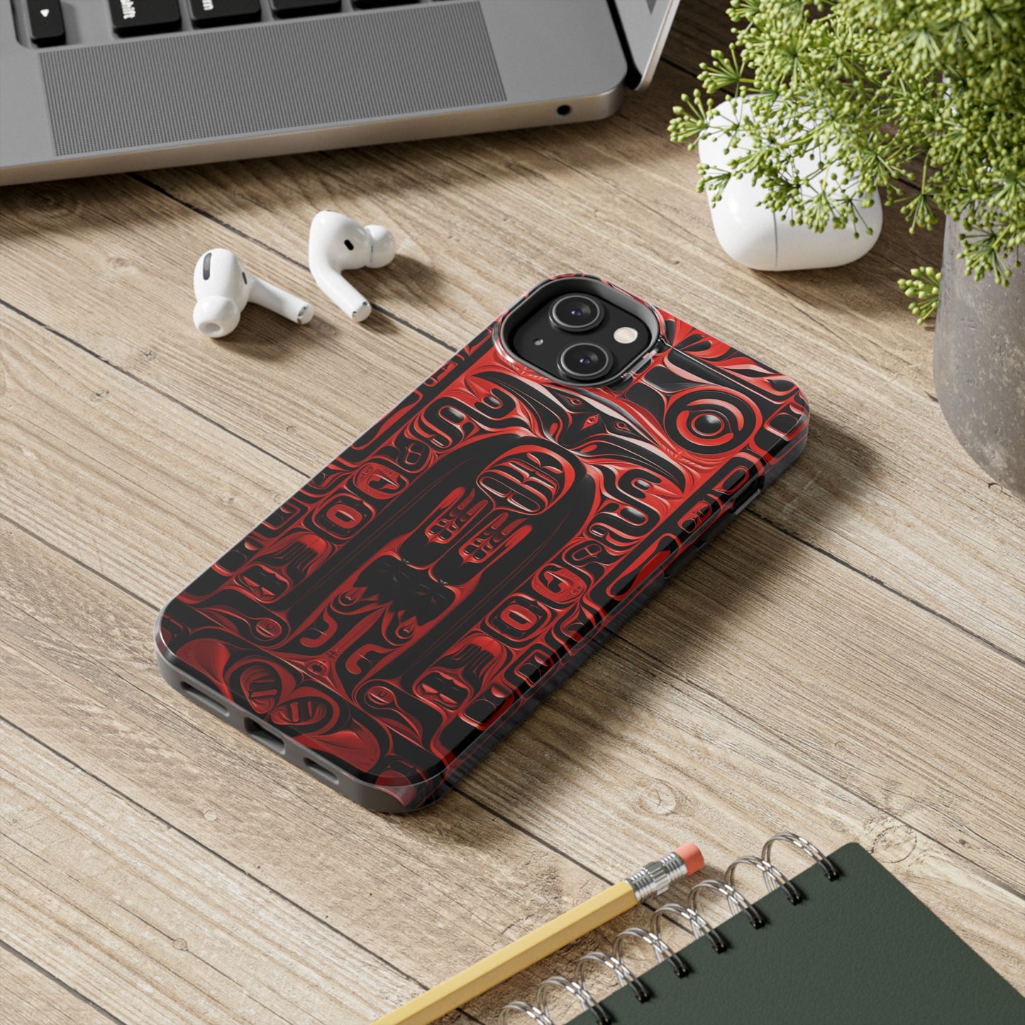 Raven Totems: Northwest Native American Carving | Heritage iPhone Case