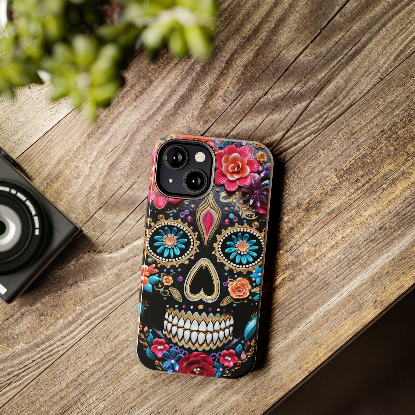 Sugar Skull iPhone Case | Celebrate Dia de los Muertos with Vibrant Elegance