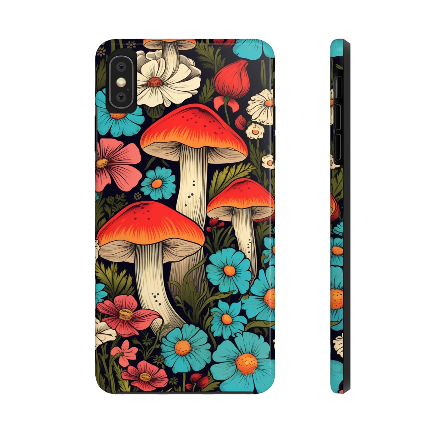 Psychedelic Retro Mushrooms iPhone case | Dive into Vintage Vibes