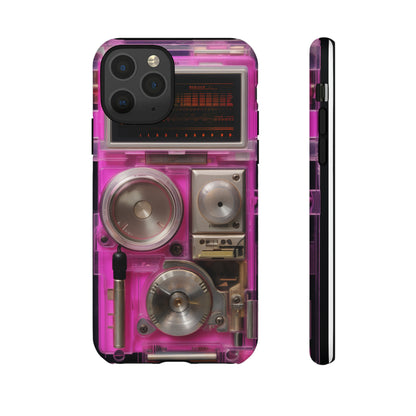 Cyberpunk Techno Gadget Walkman: Retro-Futuristic Premium Tough Phone Case | Iconic Style for iPhone, Samsung Galaxy, and Google Pixel