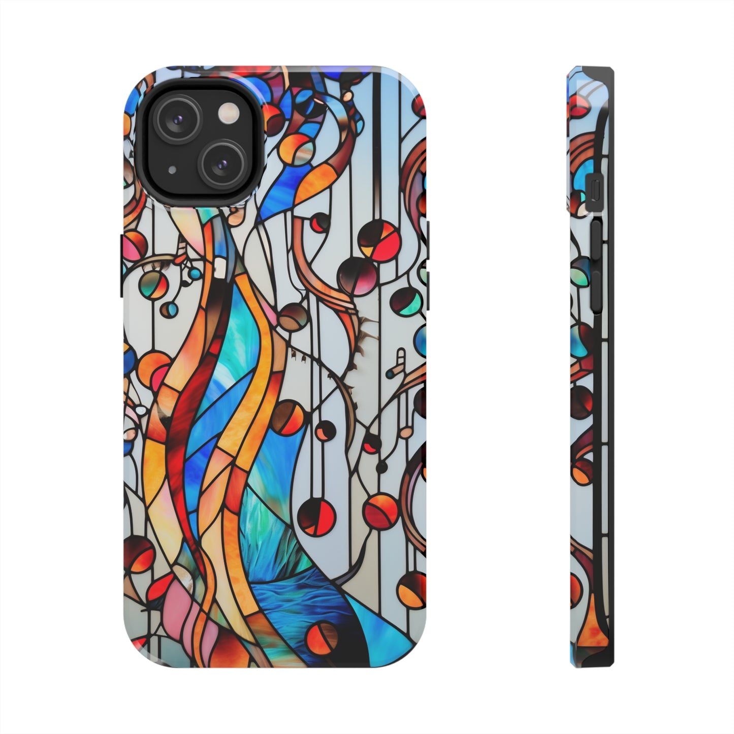 Golden Era Elegance: Art Deco Stained Glass iPhone Case | Vintage Glamour in Modern Protection