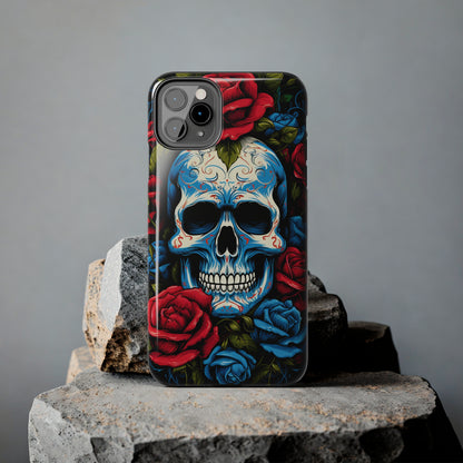 Skull and Roses iPhone Case | Edgy Elegance and Timeless Beauty