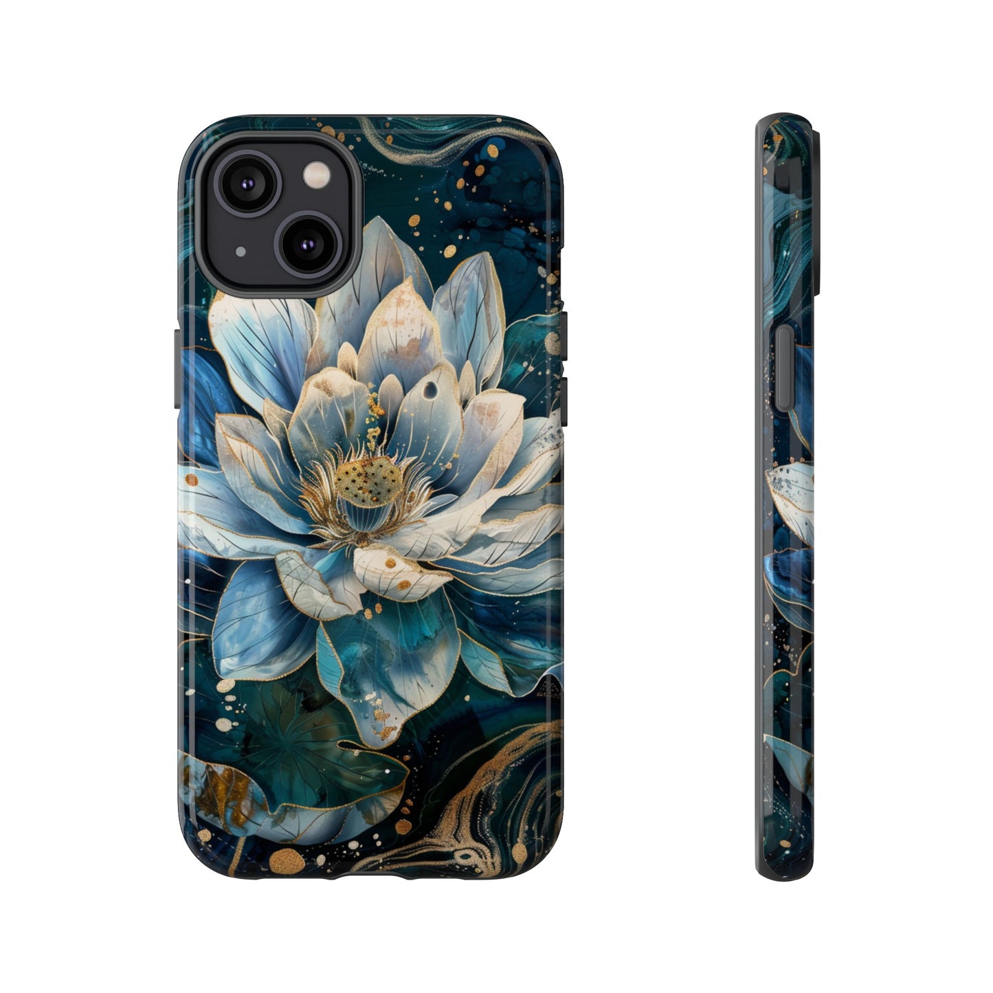 Zen Stained Glass Lotus Floral Design Phone Case