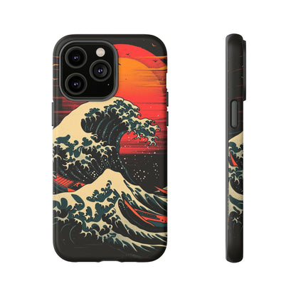 Great Wave off Kanagawa Retro Sunset