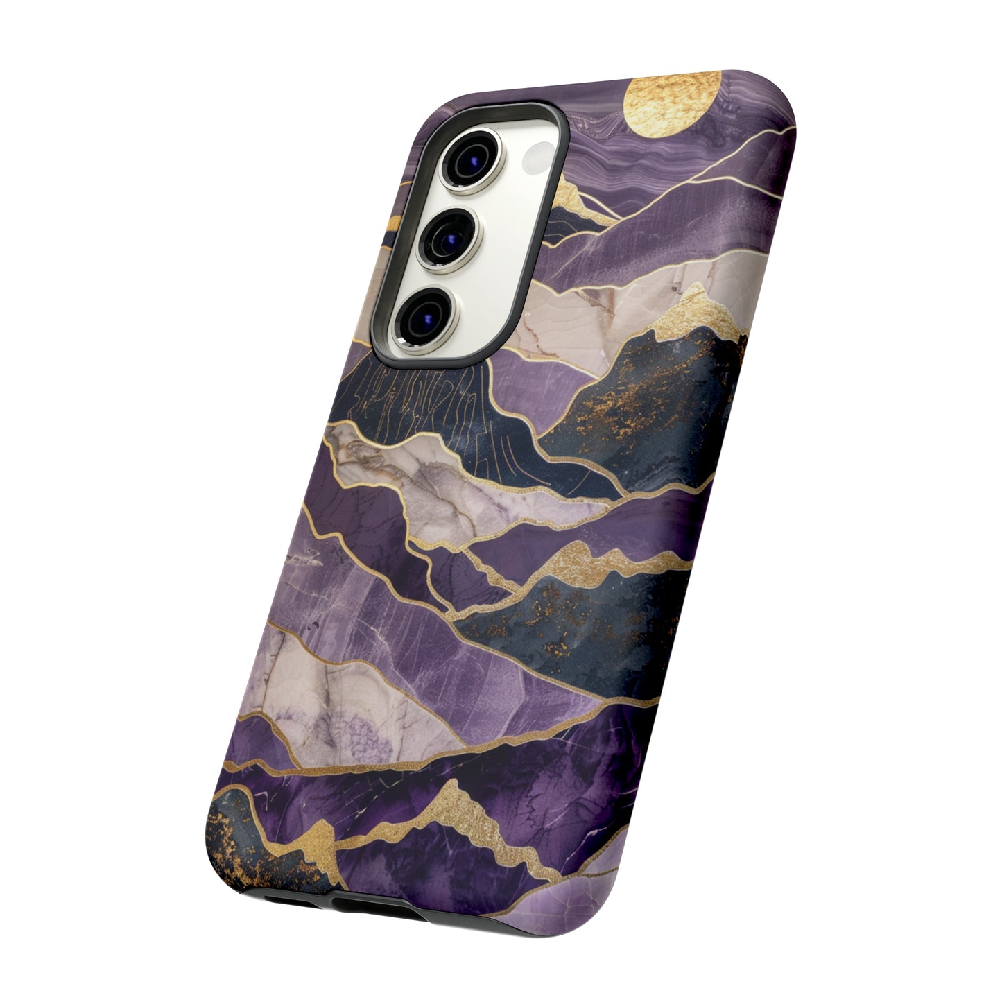 Abstract Purple Gold Mountain Phone Case