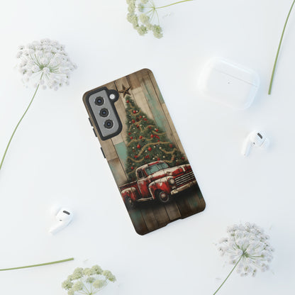 Classic Red Pickup Truck Christmas Phone Case