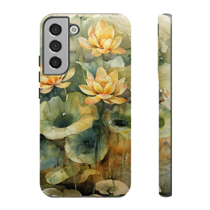 Zen Lotus Watercolor Painting iPhone 15 Case