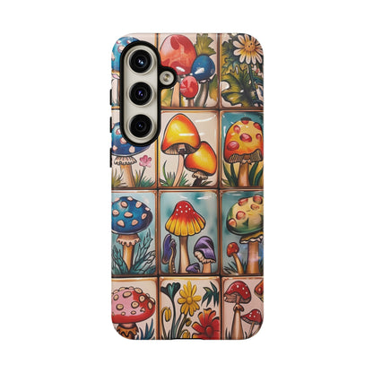 Trippy Magic Mushroom Tile  Abstract Art Phone Case