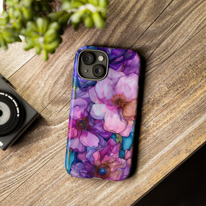 Purple Flower Stained Glass Phone Case