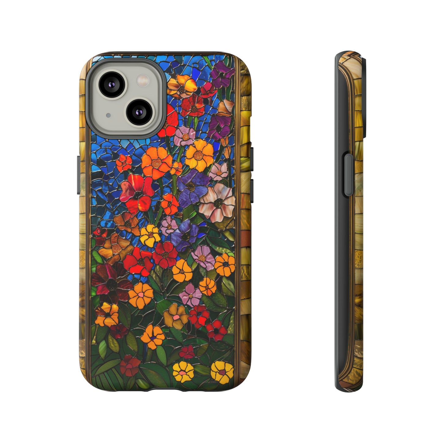 Gustav Klimt Style Flower Garden Painting Phone Case for iPhone 15, 14, Pro Max, 13, 12 & Samsung Galaxy S23, S22, S21, Google Pixel