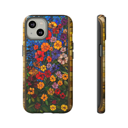 Gustav Klimt Style Flower Garden Painting Phone Case for iPhone 15, 14, Pro Max, 13, 12 & Samsung Galaxy S23, S22, S21, Google Pixel