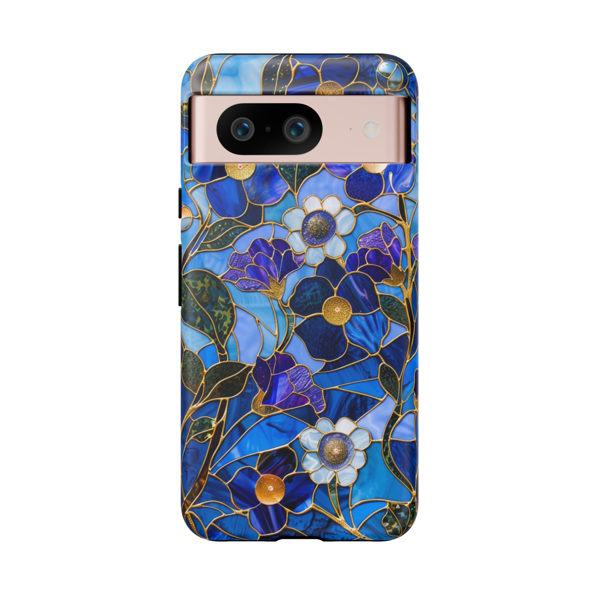 Stained glass floral design cover for iPhone 12