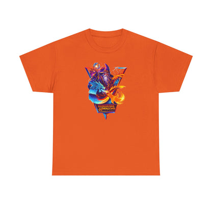 Fantasy Dungeons & Dragons Wizard and Dragon Retro Fantasy T-Shirt