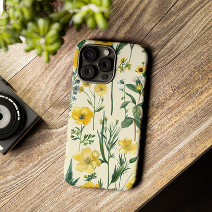 Floral Sage Yellow Wildflower Phone Case