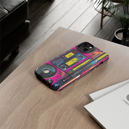 Boombox Hip Hop Music iPhone Case | Embrace Retro Vibes with Urban Beats for Google Pixel, iPhone, and Samsung Cases