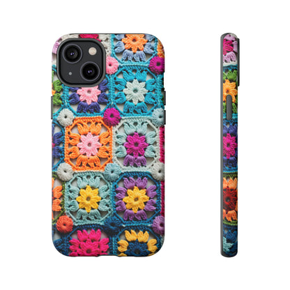 Vintage Crochet Blanket Look Phone Case