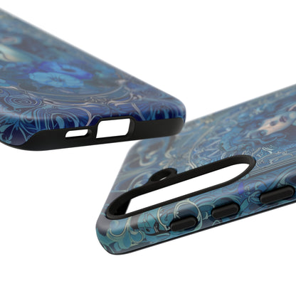 Blue Floral Art Nouveau Style Phone Case