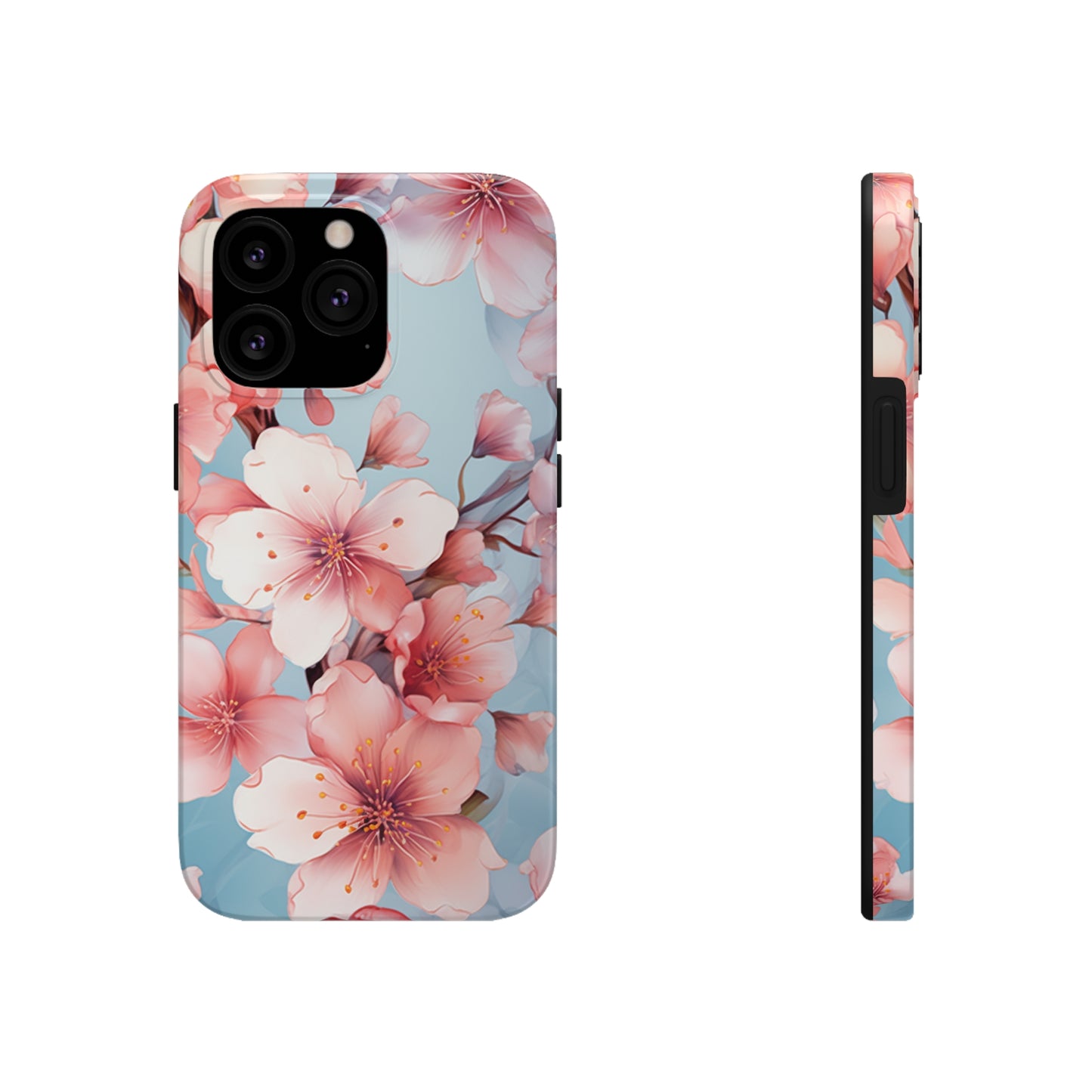 Pretty in Pink Flowers Tough iPhone Case | Floral Phone Cover