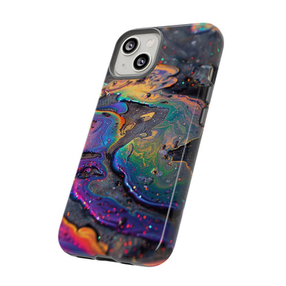 Opalescent Marbled Holographic Print Phone Case