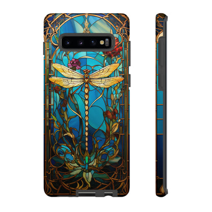 Vintage Art Nouveau Stained Glass Dragonfly Phone Case