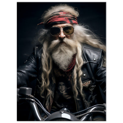 Long haired biker