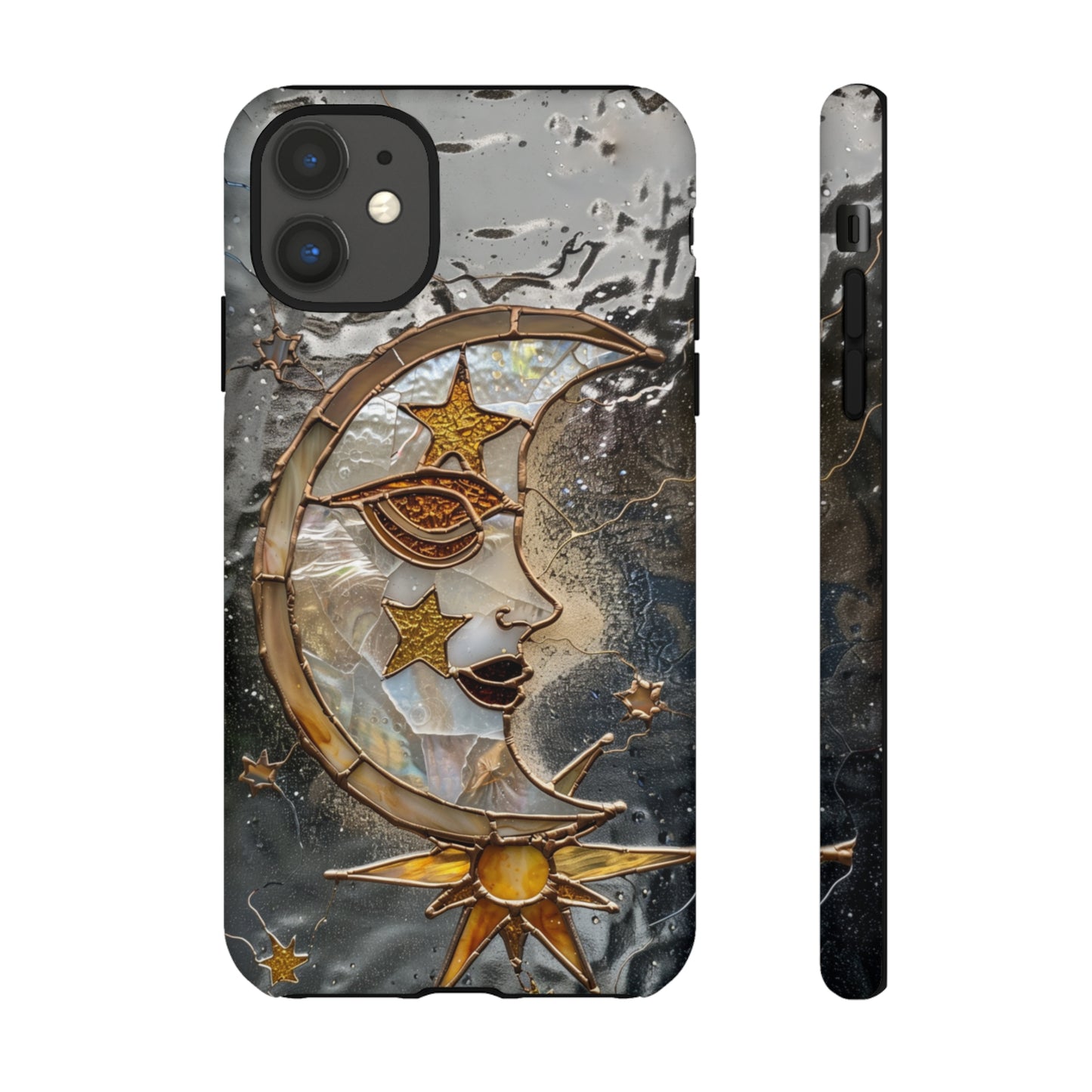 Moon Stars Liquid Glass Starry Night Phone Case